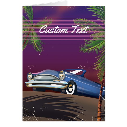 Poster du néon de voiture Retro 1980 (Devant)