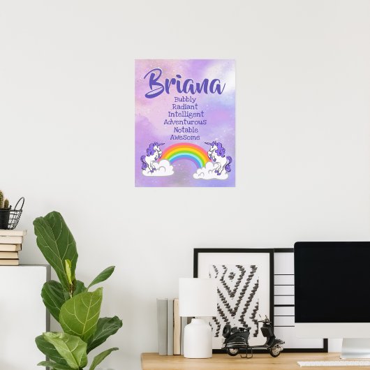 Poster du nom de Briana (Bureau à domicile)