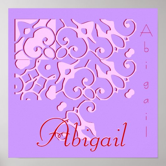 Poster du nom du concepteur Abigail (Devant)