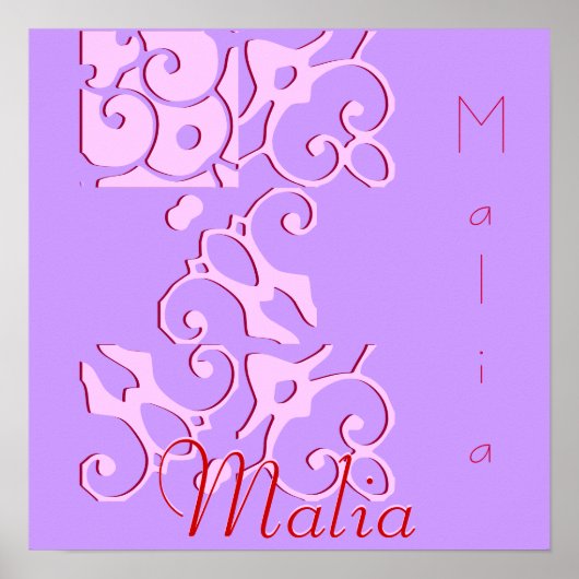 Poster du nom du concepteur Malia (Devant)