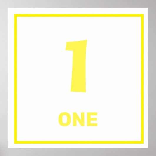 Poster du numéro un jaune (Devant)