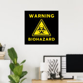 Poster du panneau d'avertissement de danger biolog (Bureau à domicile)