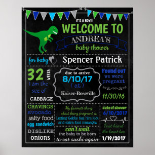 Poster du panneau du tableau de bord du Baby showe