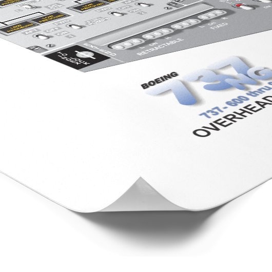 Poster du panneau supérieur 737NG (Coin)