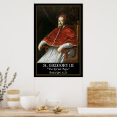 Poster du Pape Grégoire III "Le Pape Syrien" (Cuisine)