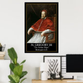 Poster du Pape Grégoire III "Le Pape Syrien" (Bureau à domicile)