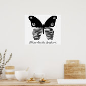 Poster du papillon Zebra Stripe EDS 24X20 (Cuisine)