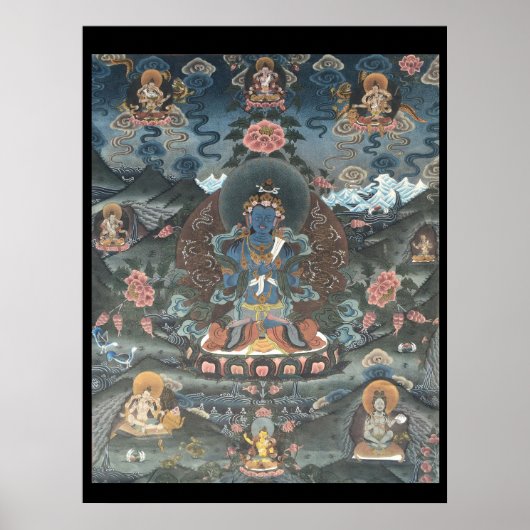 Poster du Paradis d'Amitabha Tibétain Thangka (Devant)