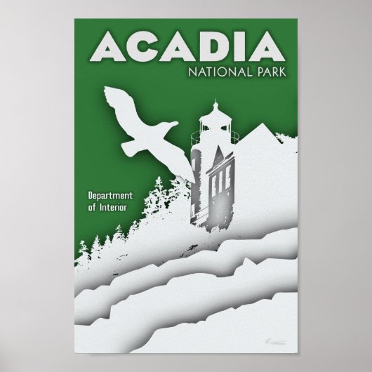 Poster du parc national Acadia (Devant)