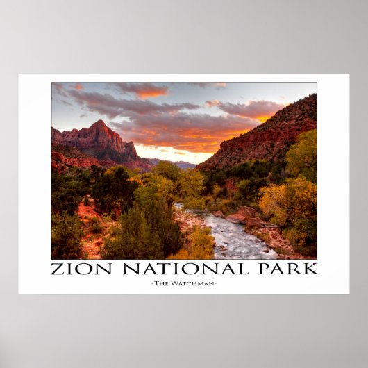 Poster du parc national Zion (Devant)