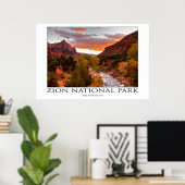 Poster du parc national Zion (Bureau à domicile)