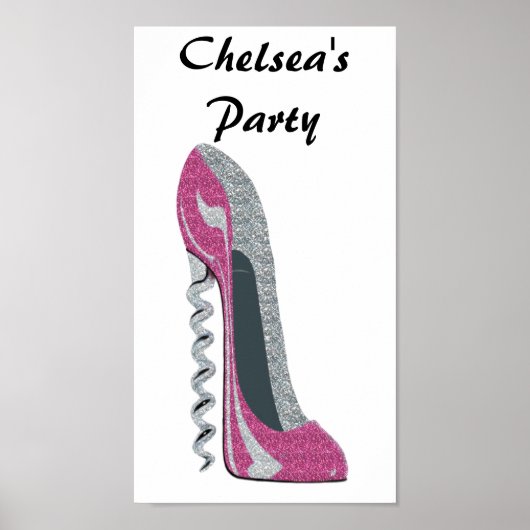 Poster du Parti, Corkvis Pink Stiletto Art (Devant)