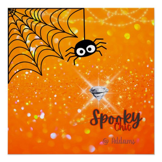 Poster du parti éffrayant Chic Halloween (Devant)