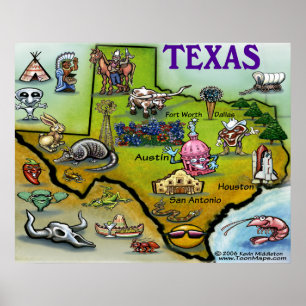Poster du pays de Texas Hill