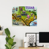 Poster du pays de Texas Hill (Bureau à domicile)