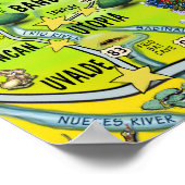 Poster du pays de Texas Hill (Coin)