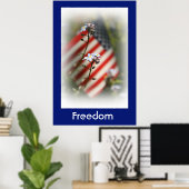 Poster du Pays du drapeau de la liberté (Bureau à domicile)