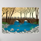 Poster du paysage de Bridge River (Devant)