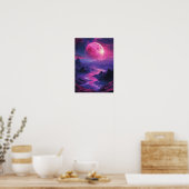 Poster du paysage de Neon Exoplanet (Cuisine)