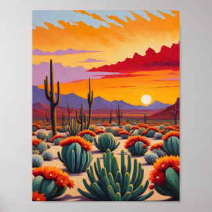 Poster du paysage du désert