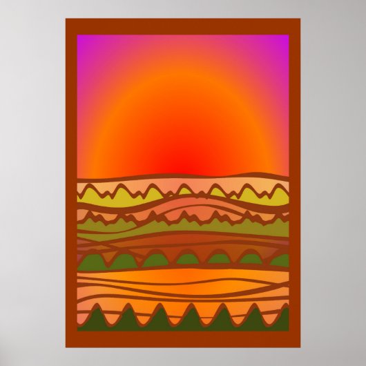 Poster du paysage du désert (Devant)