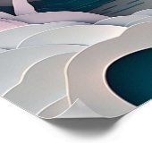 Poster du paysage du pavillon de découpe de papier (Coin)