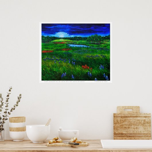 Poster du paysage du Texas (Cuisine)