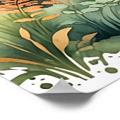 Poster du paysage magique de la forêt Woodsy (Coin)