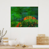 Poster du paysage peint rétro des années 70 (Cuisine)