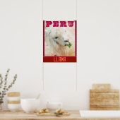 Poster du Pérou - Les Llamas du Pérou (Cuisine)