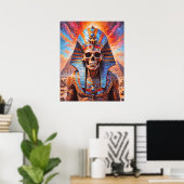 Poster du pharaon crâne (Bureau à domicile)