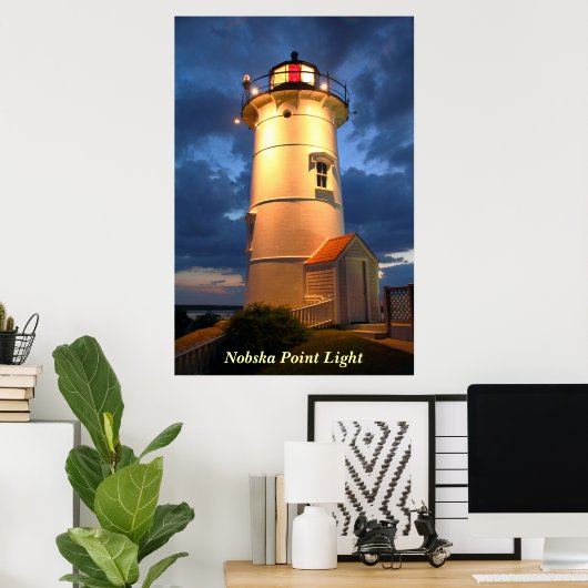Poster du phare de Nobska Point (Bureau à domicile)