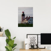 Poster du phare de West Quoddy Head (Bureau à domicile)