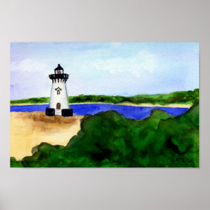 Poster du phare d'Edgartown-Martha's Vineyard