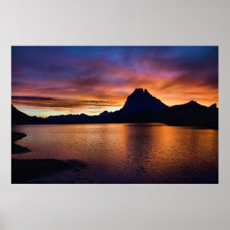 Poster du Pic du Midi d'Ossau lever du jour