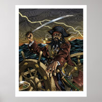 Poster du pirate de barbe noire