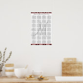 Poster du plan de siège du modèle Mariage damassé (Cuisine)