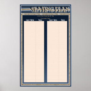 Poster du plan de siège mariage