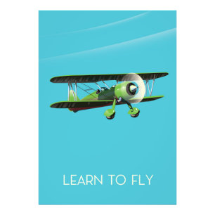 Poster du plan vintage vers Lean To Fly