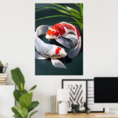 Poster du poisson de Koi (Bureau à domicile)