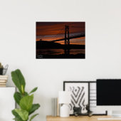 Poster du Pont au coucher du soleil (Bureau à domicile)