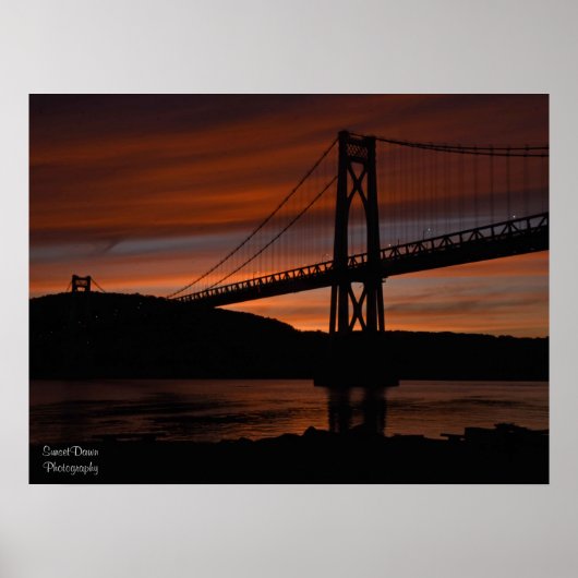 Poster du Pont au coucher du soleil (Devant)