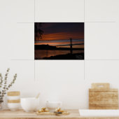 Poster du Pont au coucher du soleil 2 (Cuisine)