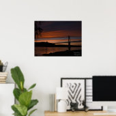 Poster du Pont au coucher du soleil 2 (Bureau à domicile)