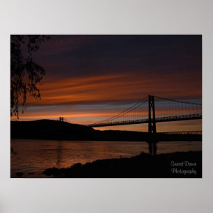 Poster du Pont au coucher du soleil 2