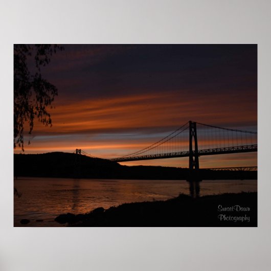 Poster du Pont au coucher du soleil 2 (Devant)