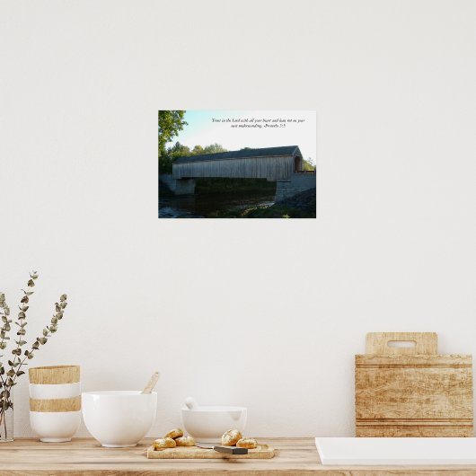Poster du pont couvert avec versets bibliques (Cuisine)
