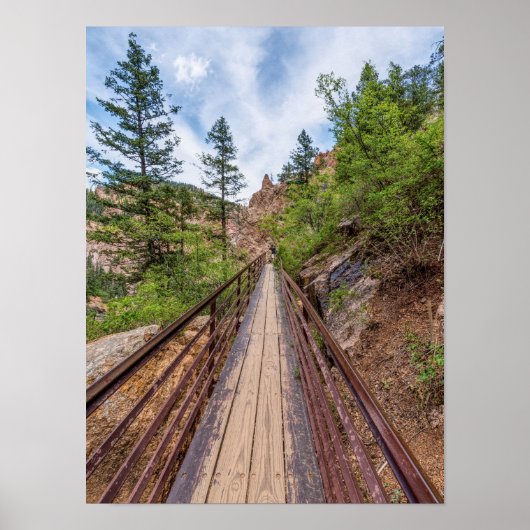 Poster du pont de promenade de Seven Falls (Devant)