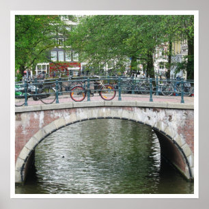 Poster du pont de vélo Amsterdam