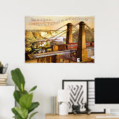 Poster du pont suspendu de Niagara Falls 1876 (Bureau à domicile)